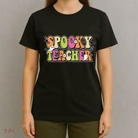 Spooky Teacher Festive Halloween Cute T-Shirt thumb 4