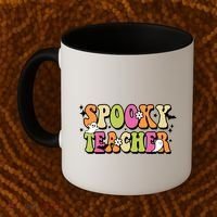 Spooky Teacher Festive Halloween Cute Coffee Mug thumb 2