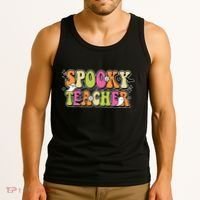 Spooky Teacher Festive Halloween Cute Tank Top thumb 3