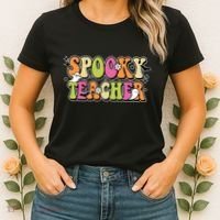Spooky Teacher Festive Halloween Cute Women's T-Shirt thumb 2