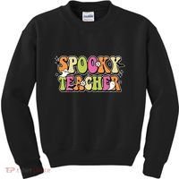 Spooky Teacher Festive Halloween Cute Kids Sweatshirt thumb 0