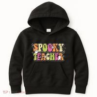 Spooky Teacher Festive Halloween Cute Kids Hoodie thumb 0