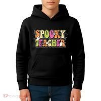 Spooky Teacher Festive Halloween Cute Kids Hoodie thumb 4