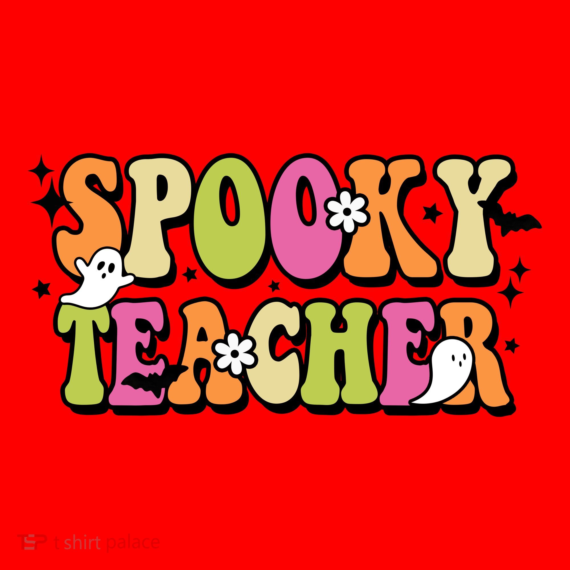 Spooky Teacher Festive Halloween Cute Santa Hat