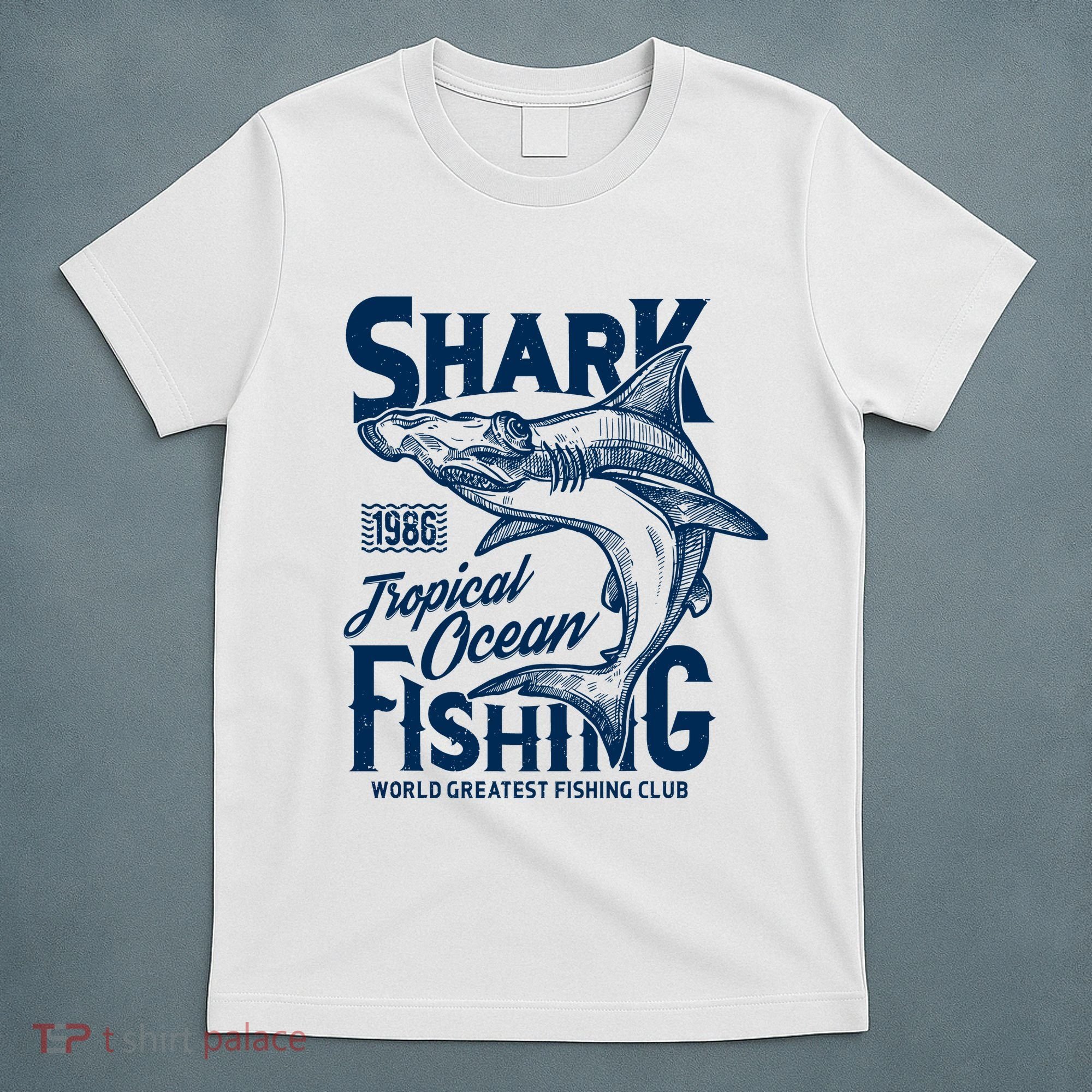 Shark Tropical Fishing World Greatest Fishing Club T-Shirt