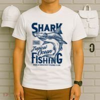 Shark Tropical Fishing World Greatest Fishing Club T-Shirt thumb 6