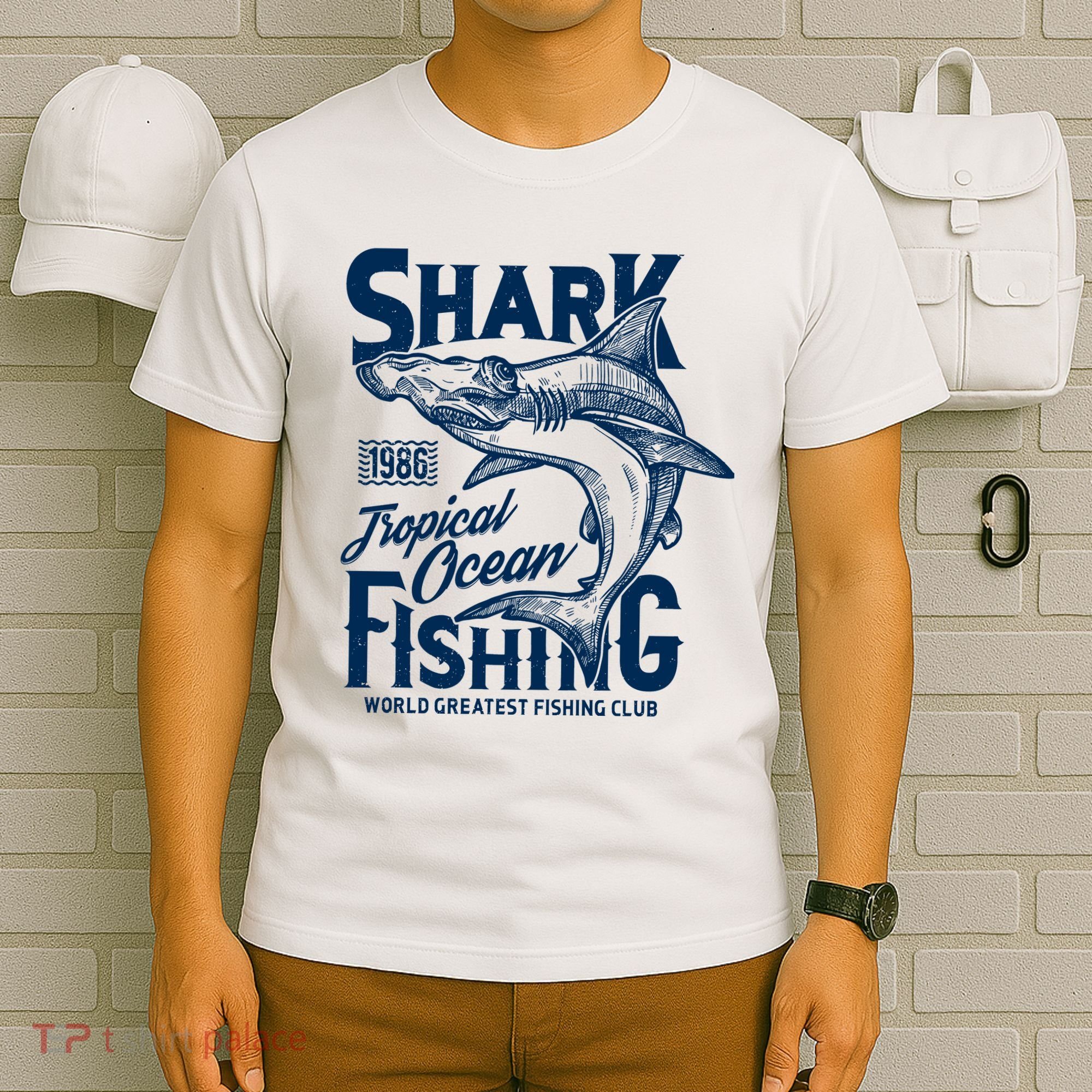 Shark Tropical Fishing World Greatest Fishing Club T-Shirt