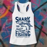 Shark Tropical Fishing World Greatest Fishing Club Women's Tank Top thumb 3