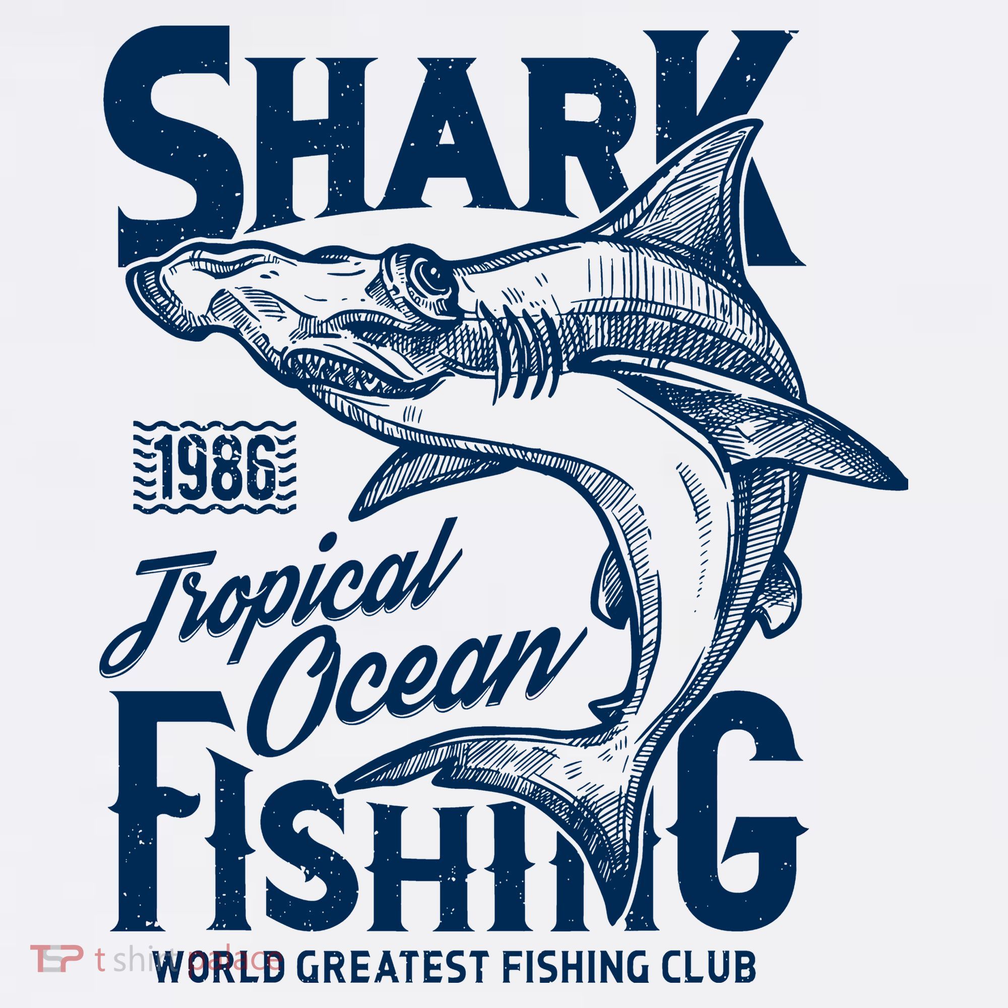 Shark Tropical Fishing World Greatest Fishing Club Women's Tank Top