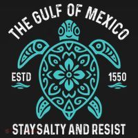 Stay The Gulf Of Mexico Be Salty And Resist Turtle Apron thumb 3