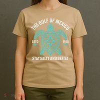 Stay The Gulf Of Mexico Be Salty And Resist Turtle T-Shirt thumb 4