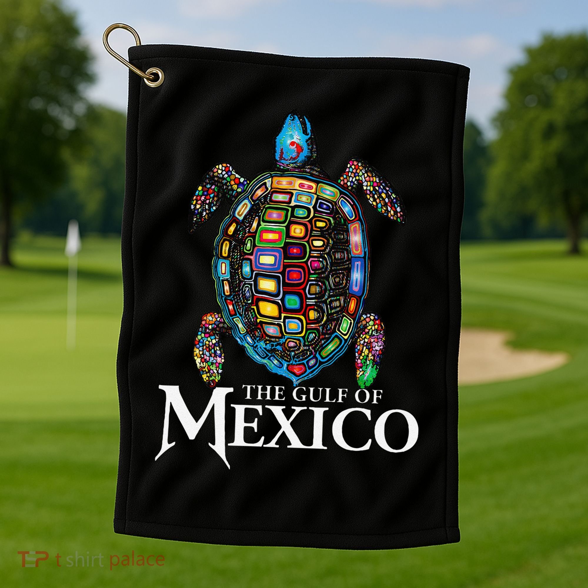 Sea Turtle Gulf Of Mexico Never Forget Trump Golf Towel