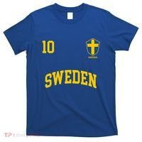 Sweden Team Gift No 10 Sports Swedish Flag Soccer Gift T-Shirt thumb 0