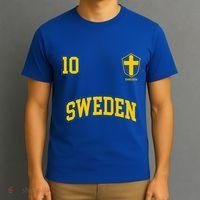 Sweden Team Gift No 10 Sports Swedish Flag Soccer Gift T-Shirt thumb 3