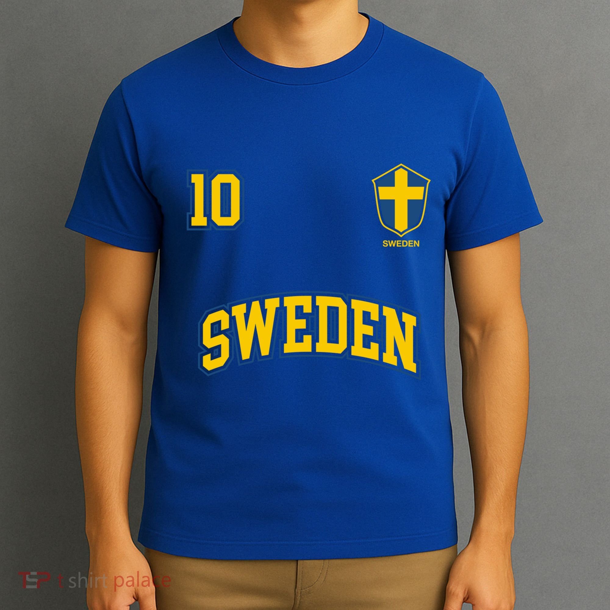 Sweden Team Gift No 10 Sports Swedish Flag Soccer Gift T-Shirt