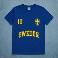 Sweden Team Gift No 10 Sports Swedish Flag Soccer Gift T-Shirt thumb 5