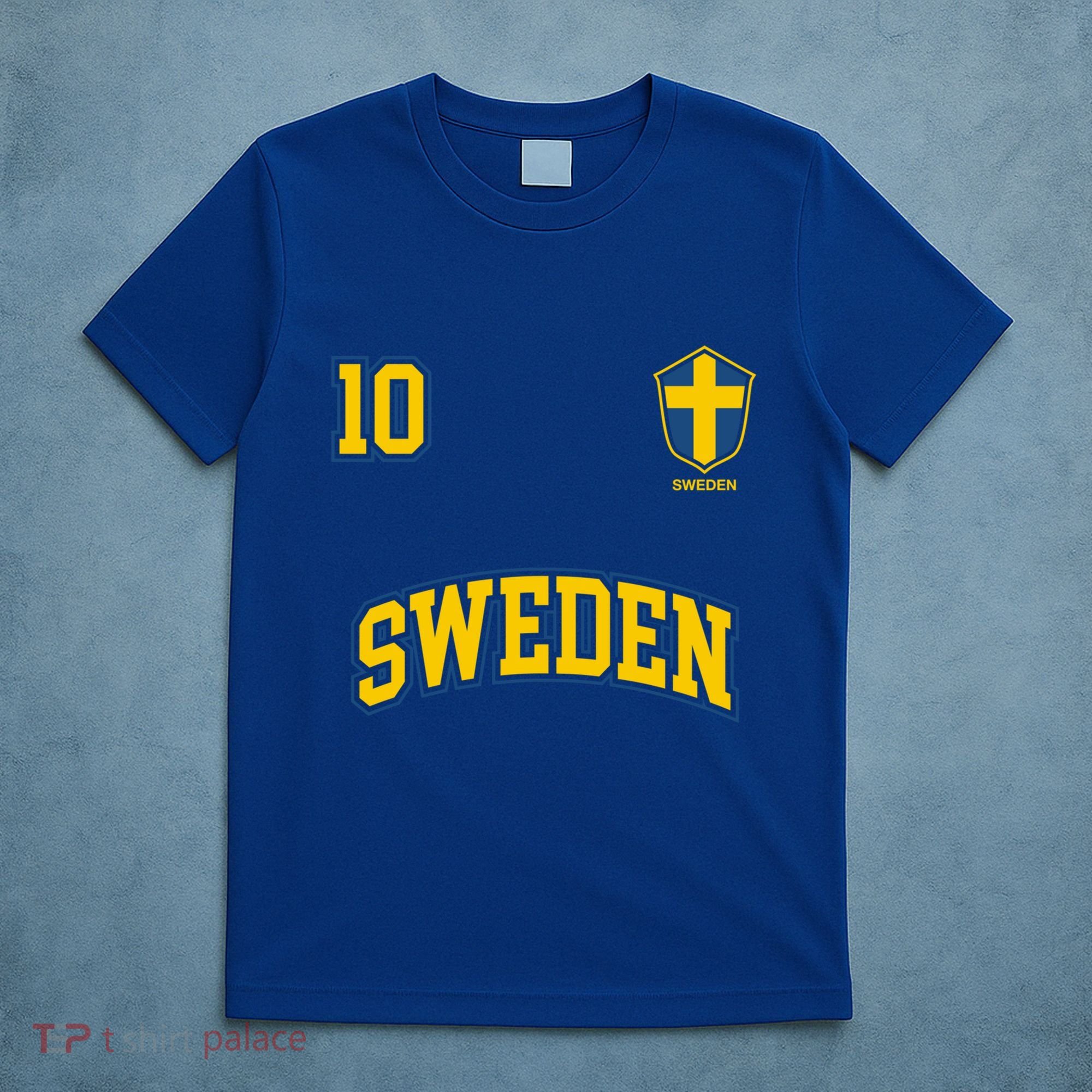 Sweden Team Gift No 10 Sports Swedish Flag Soccer Gift T-Shirt