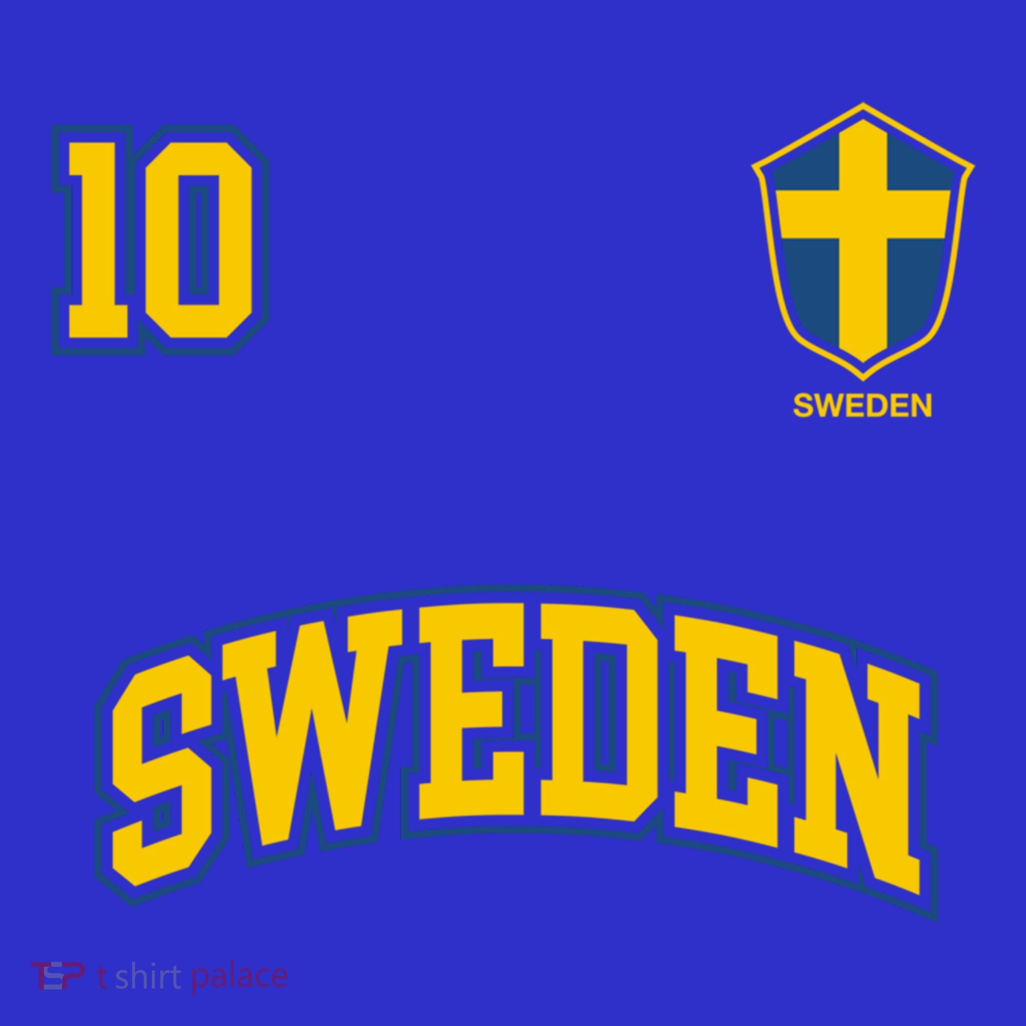 Sweden Team Gift No 10 Sports Swedish Flag Soccer Gift T-Shirt