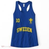 Sweden Team Gift No 10 Sports Swedish Flag Soccer Gift Women's Tank Top thumb 0