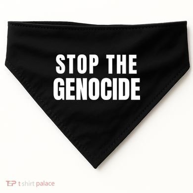 Stop The Genocide USA-Made Doggie Bandana