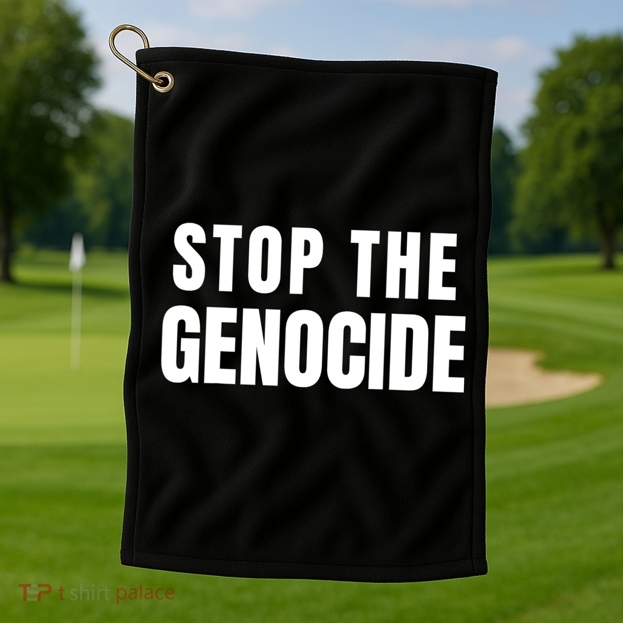 Stop The Genocide Golf Towel