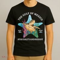 Stay The Gulf Of Mexico Be Salty And Resist Turtle T-Shirt thumb 3