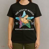 Stay The Gulf Of Mexico Be Salty And Resist Turtle T-Shirt thumb 4