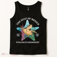 Stay The Gulf Of Mexico Be Salty And Resist Turtle Tank Top thumb 2