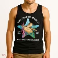 Stay The Gulf Of Mexico Be Salty And Resist Turtle Tank Top thumb 3