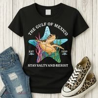Stay The Gulf Of Mexico Be Salty And Resist Turtle Women's T-Shirt thumb 3