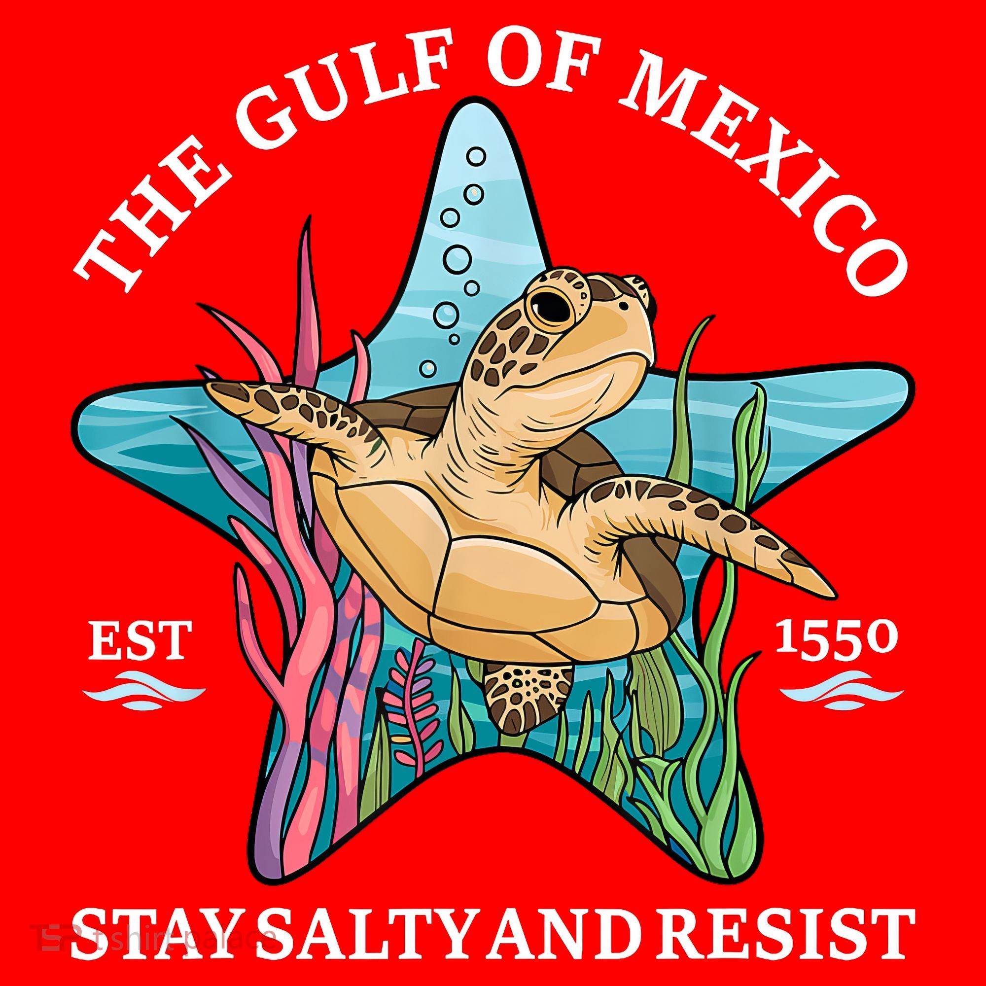 Stay The Gulf Of Mexico Be Salty And Resist Turtle Santa Hat
