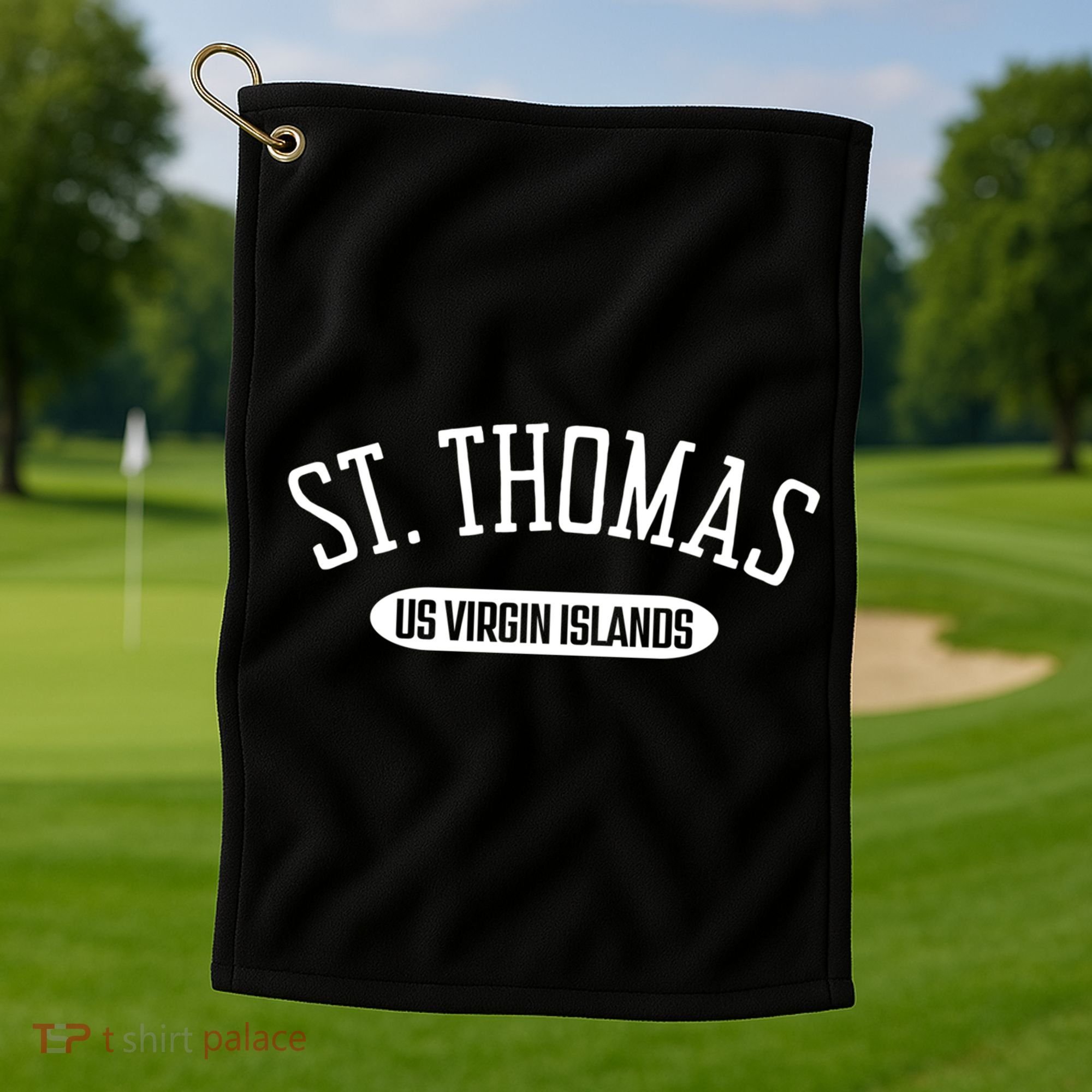 St Thomas Gift Classic Style St Thomas Us Virgin Islands Gift Golf Towel