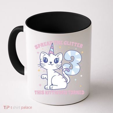Spread The Glitter This Kitticorn Turned 3 Birthday Gift Coffee Mug
