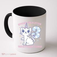 Spread The Glitter This Kitticorn Turned 3 Birthday Gift Coffee Mug thumb 0