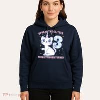 Spread The Glitter This Kitticorn Turned 3 Birthday Gift Hoodie thumb 5