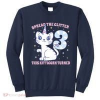 Spread The Glitter This Kitticorn Turned 3 Birthday Gift Sweatshirt thumb 0