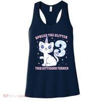 Spread The Glitter This Kitticorn Turned 3 Birthday Gift Women's Tank Top thumb 0