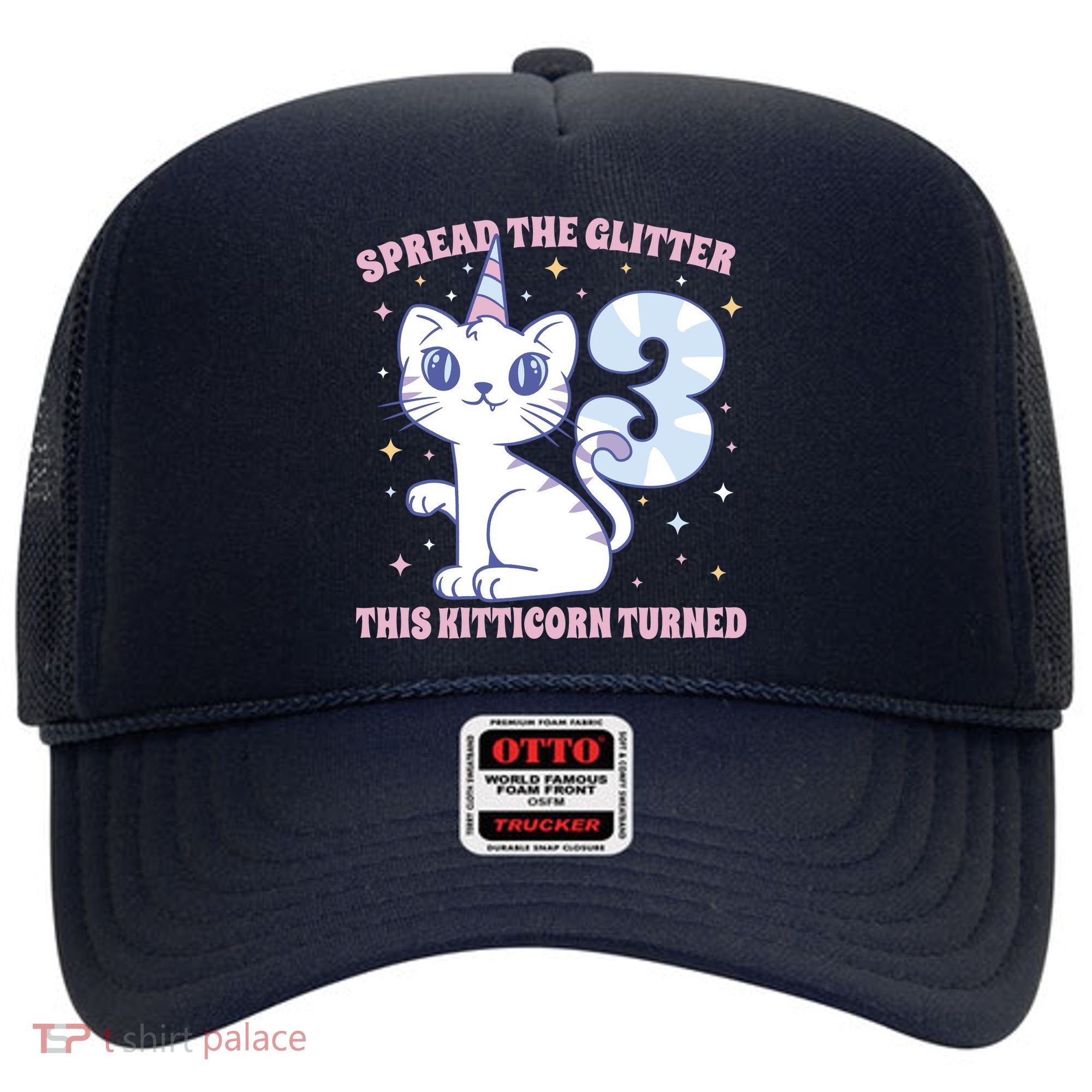 Spread The Glitter This Kitticorn Turned 3 Birthday Gift Hat