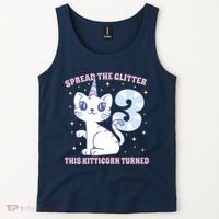 Spread The Glitter This Kitticorn Turned 3 Birthday Gift Tank Top thumb 2