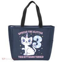 Spread The Glitter This Kitticorn Turned 3 Birthday Gift Tote Bag thumb 0