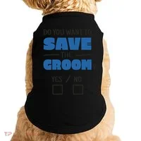 Save The Groom Funny Bachelor Doggie Tank thumb 0