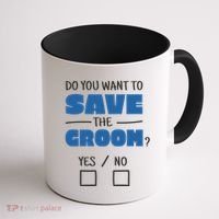 Save The Groom Funny Bachelor Coffee Mug thumb 1