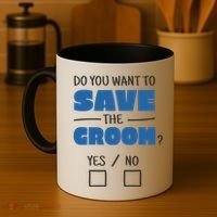 Save The Groom Funny Bachelor Coffee Mug thumb 4