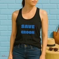 Save The Groom Funny Bachelor Women's Tank Top thumb 2