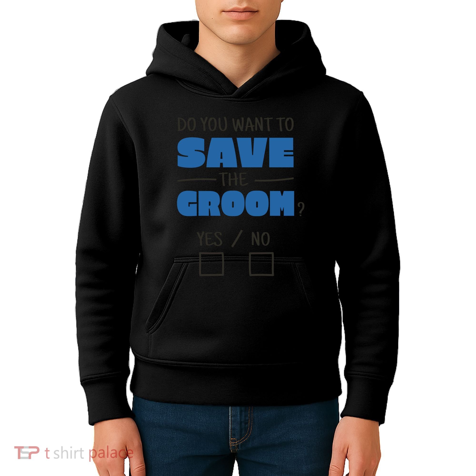 Save The Groom Funny Bachelor Kids Hoodie