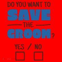 Save The Groom Funny Bachelor Santa Hat thumb 1