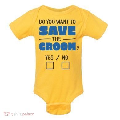 Save The Groom Funny Bachelor Baby Bodysuit