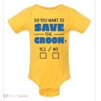 Save The Groom Funny Bachelor Baby Bodysuit thumb 0