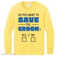 Save The Groom Funny Bachelor Kids Long Sleeve Shirt thumb 0