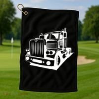 Semi Truck Gift For Truck Driver Golf Towel thumb 1